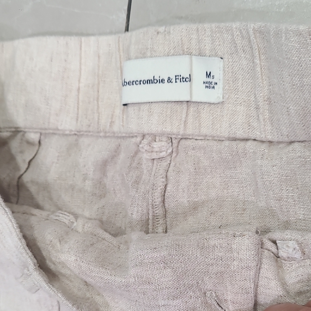 Abercrombie & Fitch Cream Wide Leg Pants - Picture 4 of 12
